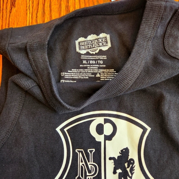 Northanger Preparatory School Black Tank Top Bleetlejuice - Picture 2 of 3